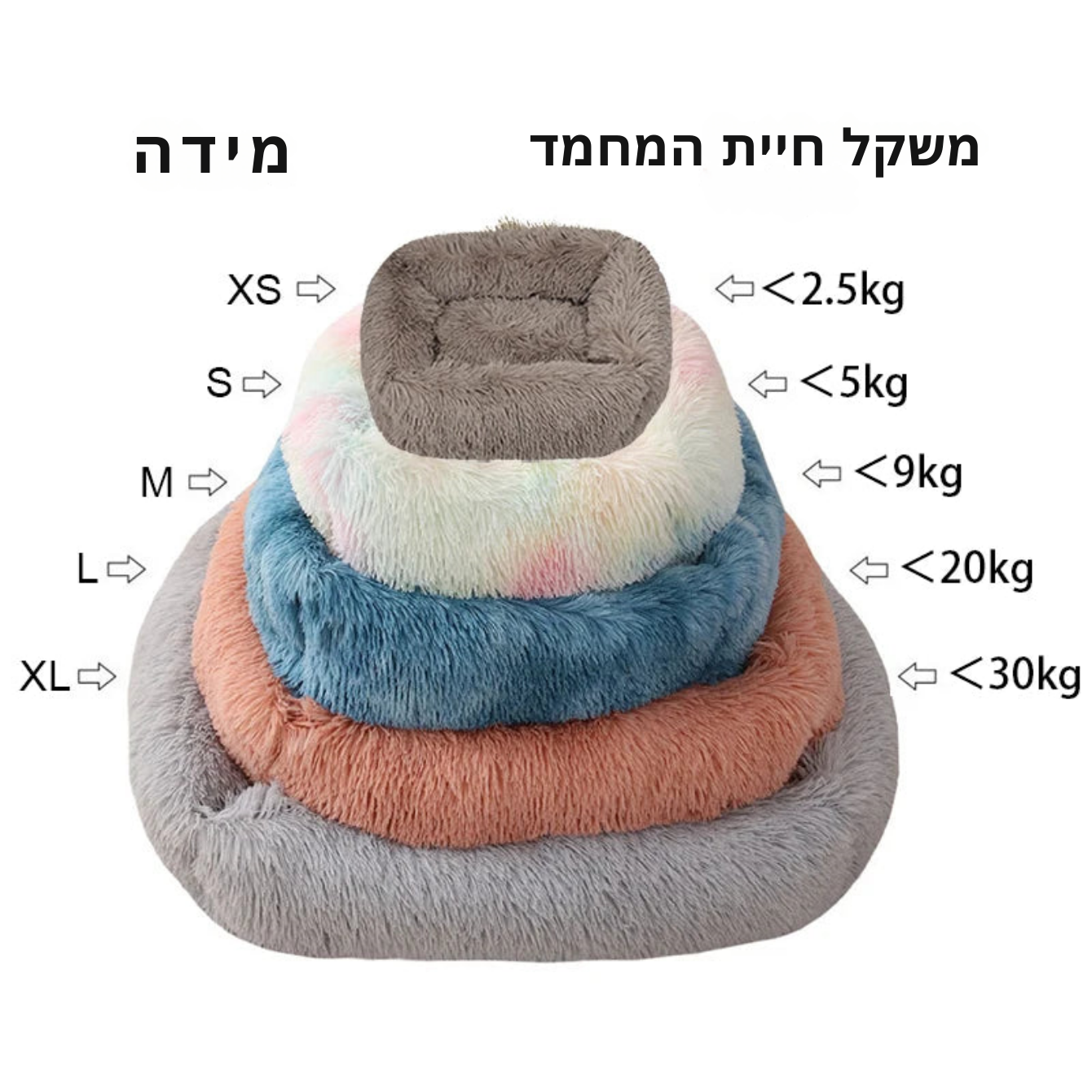 מיטה לכלבים וחתולים בצורת משושה